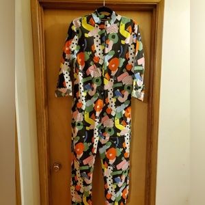 Nooworks Devo suit in Party print. Size medium.